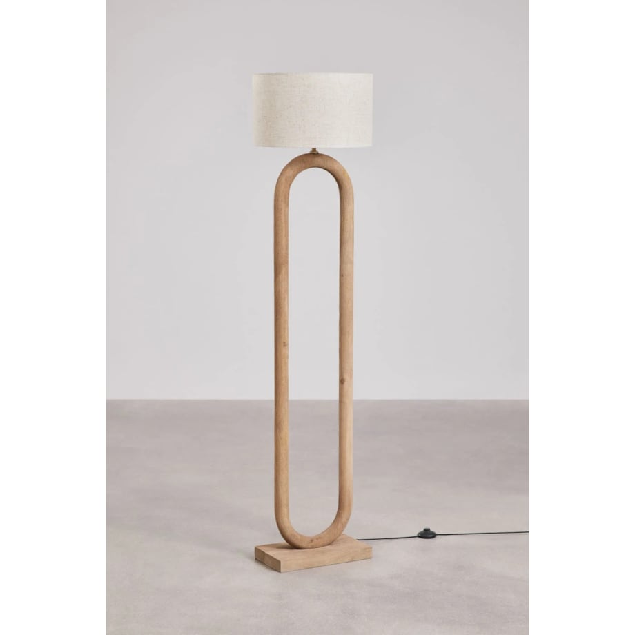 Lampa podłogowa z drewna mango Tiberia 175 cm