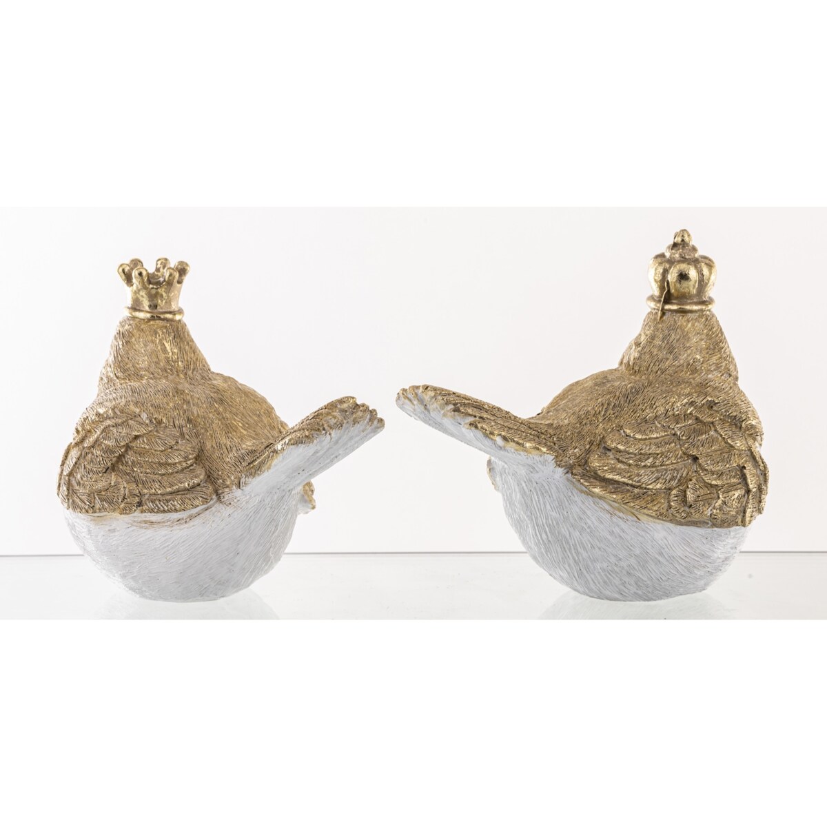 Dekoracja - 2 ptaszki w koronach 11x15x8 cm PASSERI