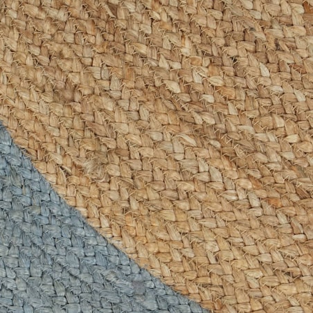 vidaXL Ręcznie wykonany dywanik, juta, oliwkowozielona krawędź, 120 cm