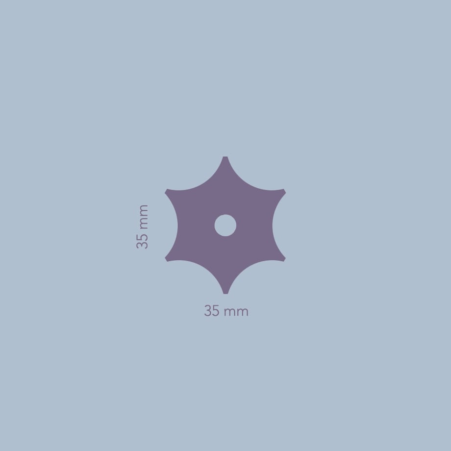 NENA STAR BRASS x 2 uchwyty jednopunktowe mosiężne szczotkowane nielakierowane