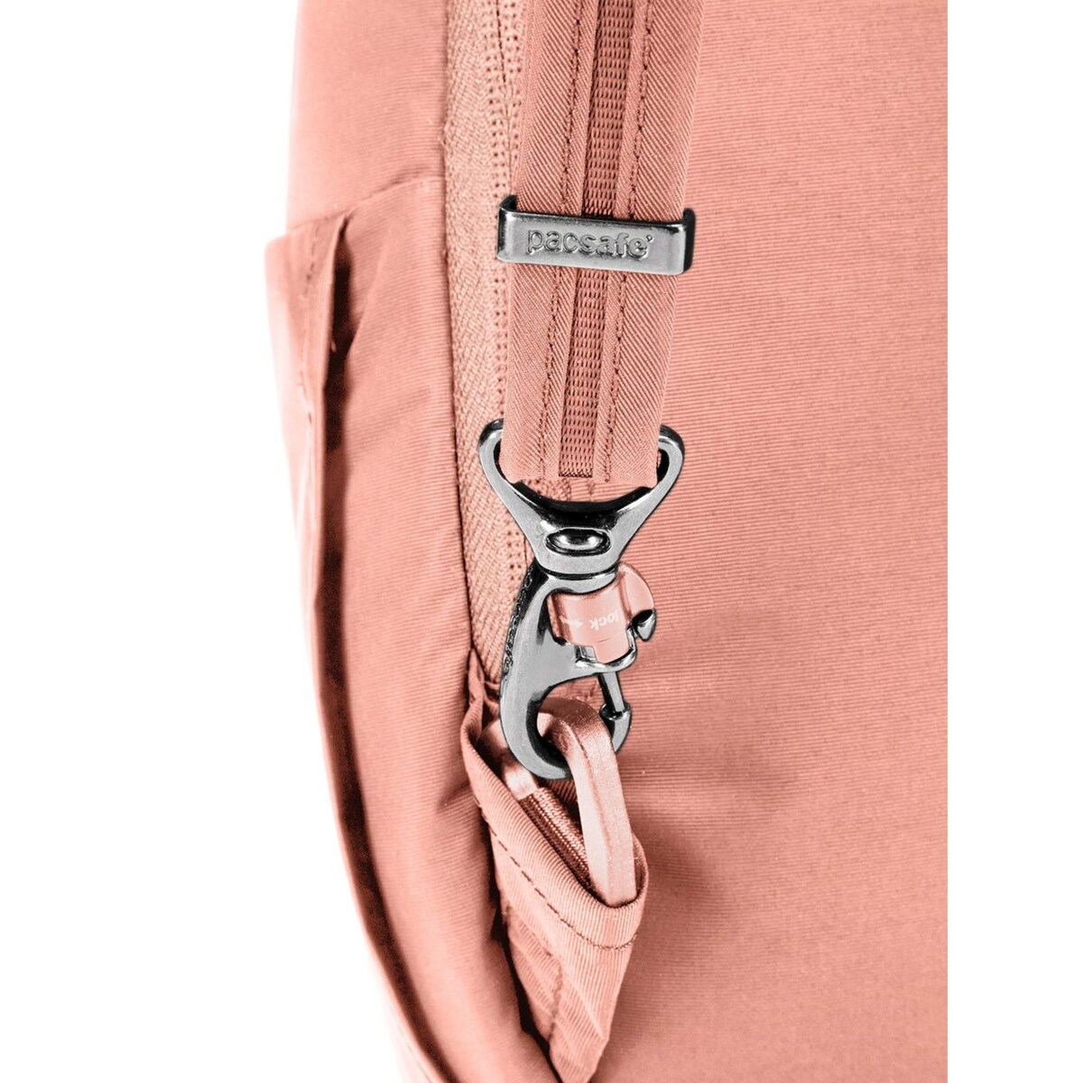 Plecak mini damski antykradzieżowy 8L Pacsafe Citysafe CX Econyl® - różowy