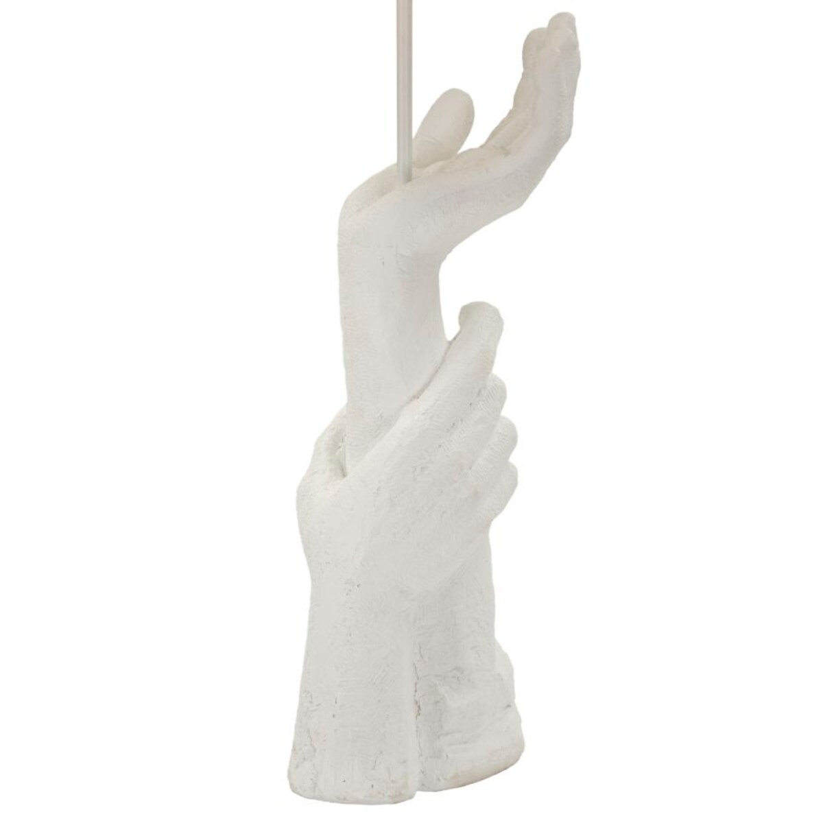 Lampa stołowa Life, kolor biały, żywica syntetyczna, żelazo i tkanina, 35 x 35 x 93 cm, 1 x E27, styl nowoczesny, do salonu i sypialni, Mauro Ferretti