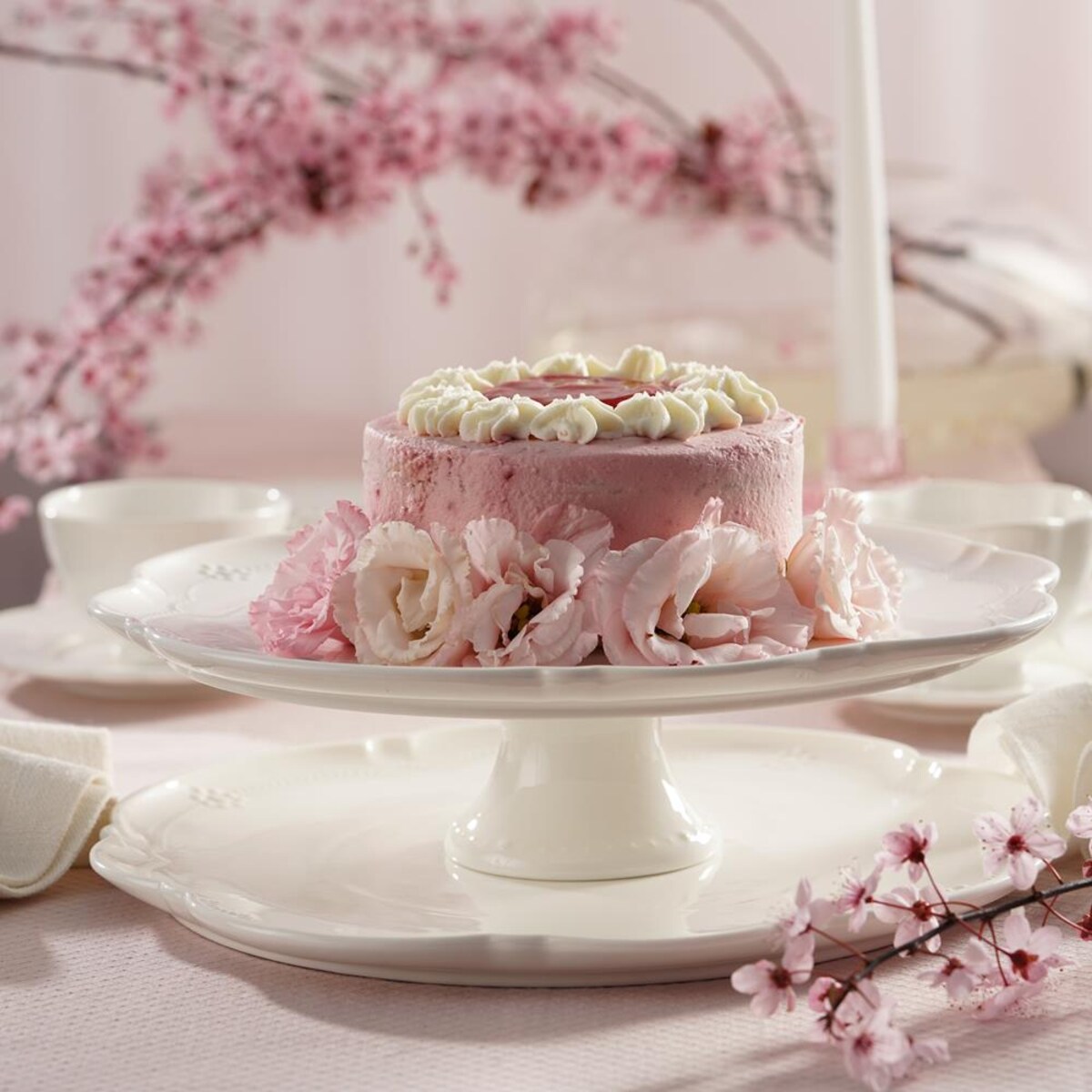 VILLA ITALIA Patera do ciasta porcelanowa 28 cm TIFFANY