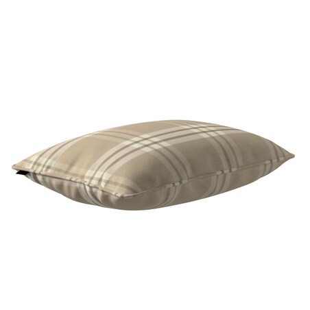 Poszewka Gabi na poduszkę prostokątna 60x40 krata beżowa