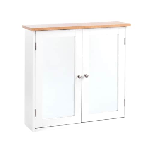 Szafka wisząca łazienkowa z lustrem ALAMOS 65 cm 60 cm Biały