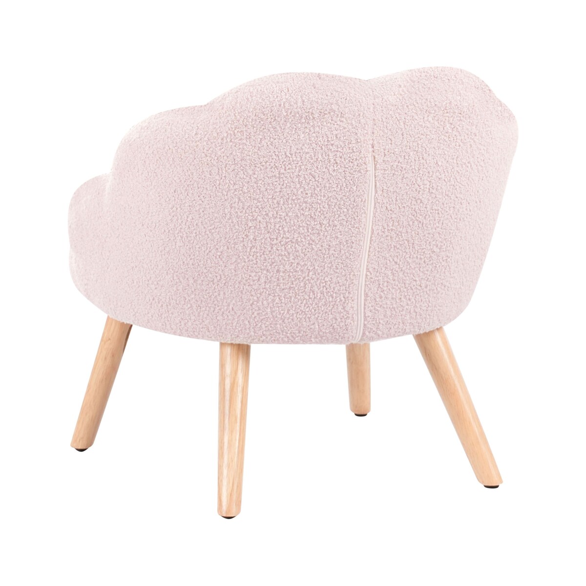 Fotel dziecięcy MILAND Boucle Pastelowy róż