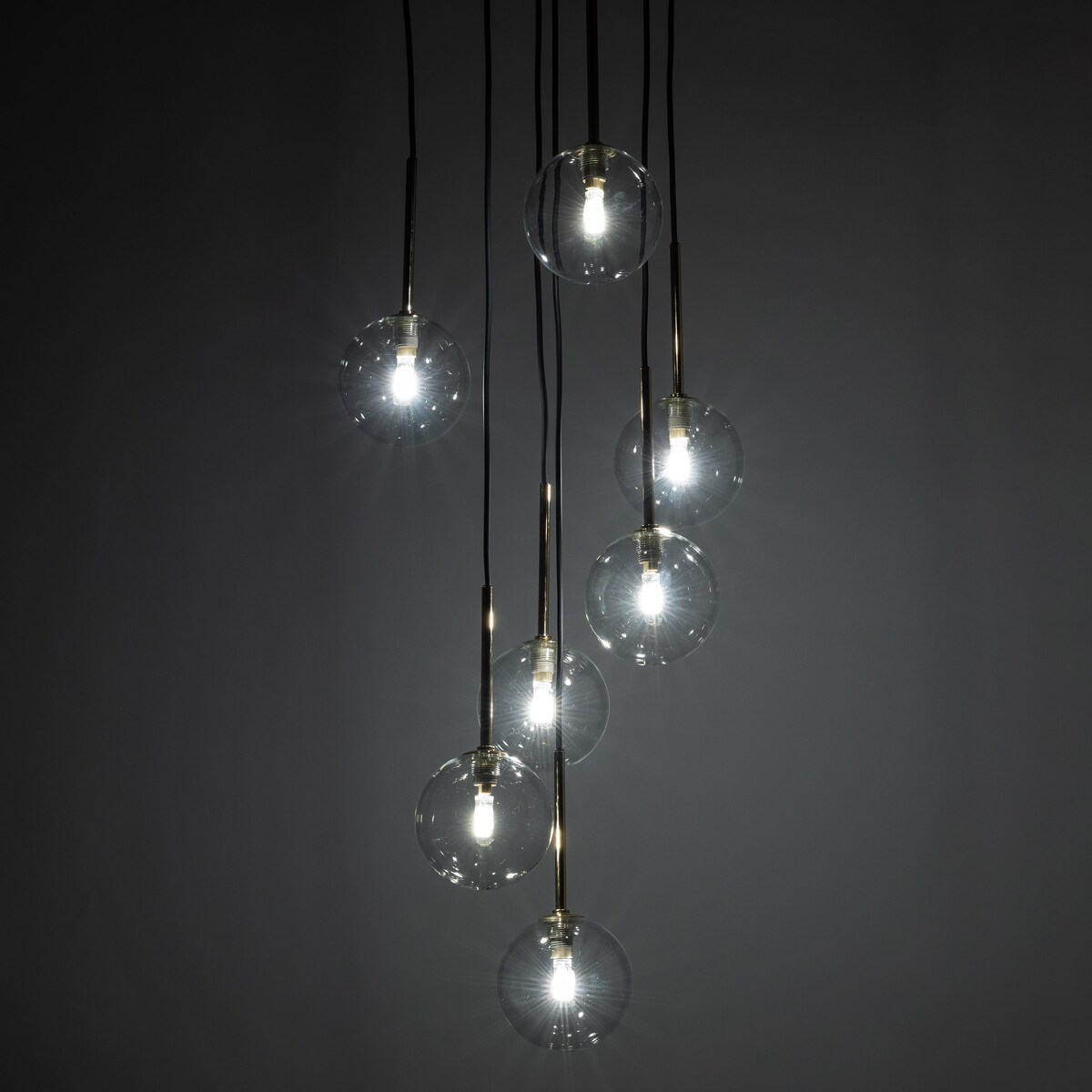 Lampa wisząca TK Lighting NILOS BLACK/GOLD 5362 7xG9 czarno-złota do salonu i jadalni