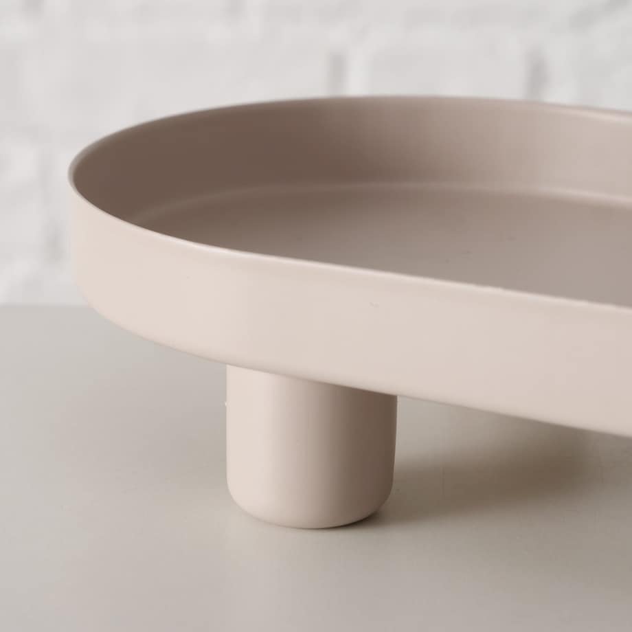 Taca dekoracyjna 28x10x3,7 cm FERCULUM beżowa