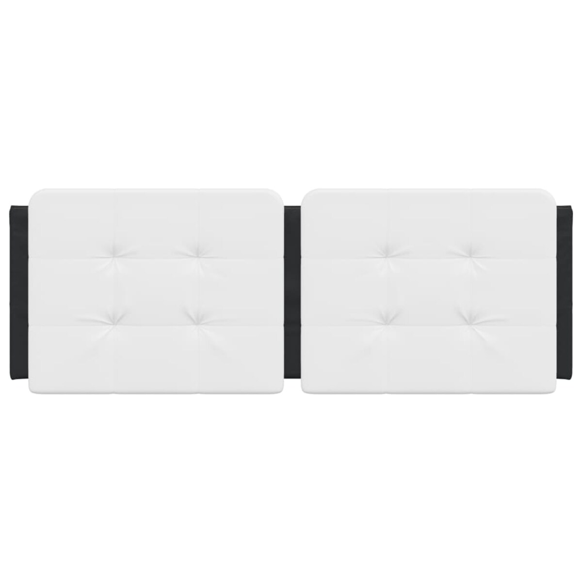 vidaXL Poduszka na wezgłowie, Zadar, biało-czarna, 120 cm, sztuczna skóra