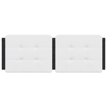 vidaXL Poduszka na wezgłowie, Zadar, biało-czarna, 120 cm, sztuczna skóra