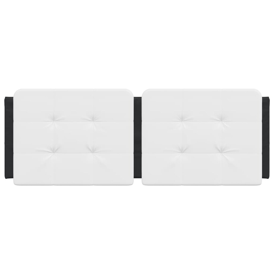 vidaXL Poduszka na wezgłowie, Zadar, biało-czarna, 120 cm, sztuczna skóra