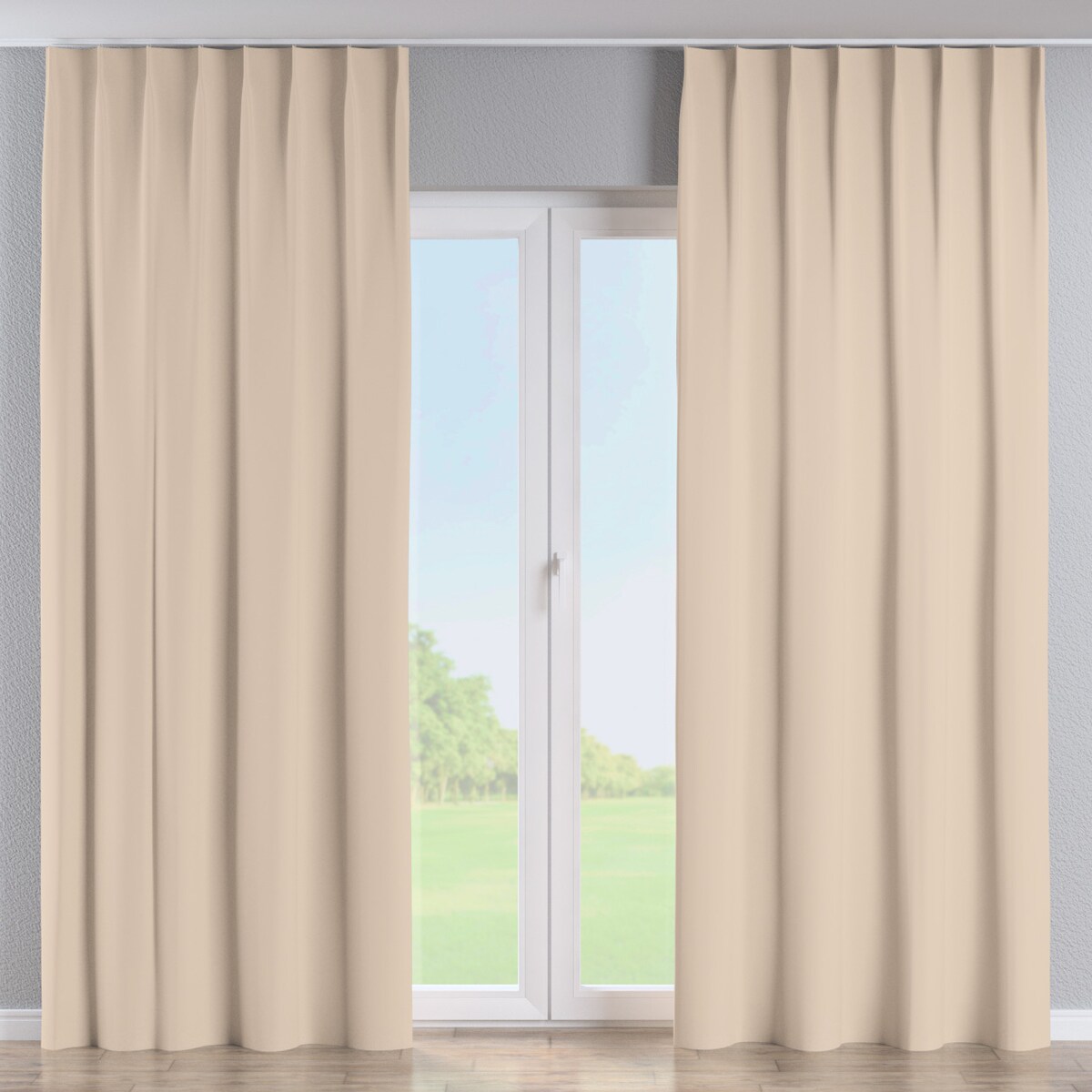 Zasłona na haczykach flex pojedynczych 130x260 kremowy beż