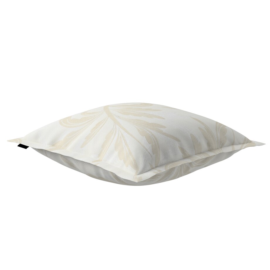 Poszewka Mona na poduszkę 45x45 szaro-beżowe liście akantu