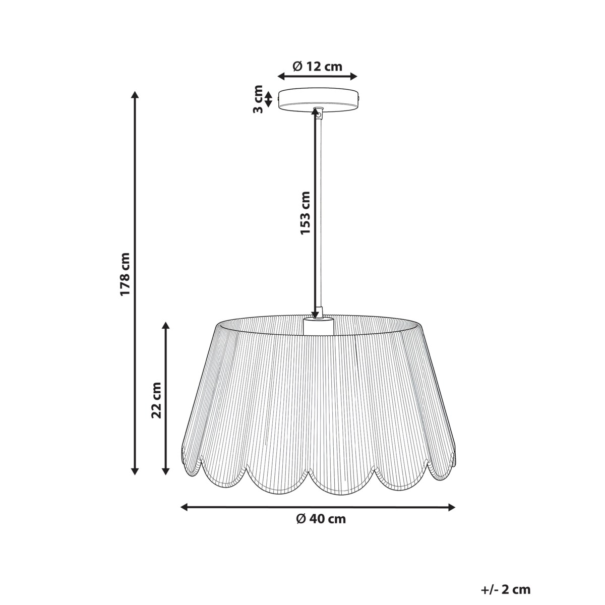 Lampa wisząca SEBAKWE Papierowa plecionka Jasnobeżowy