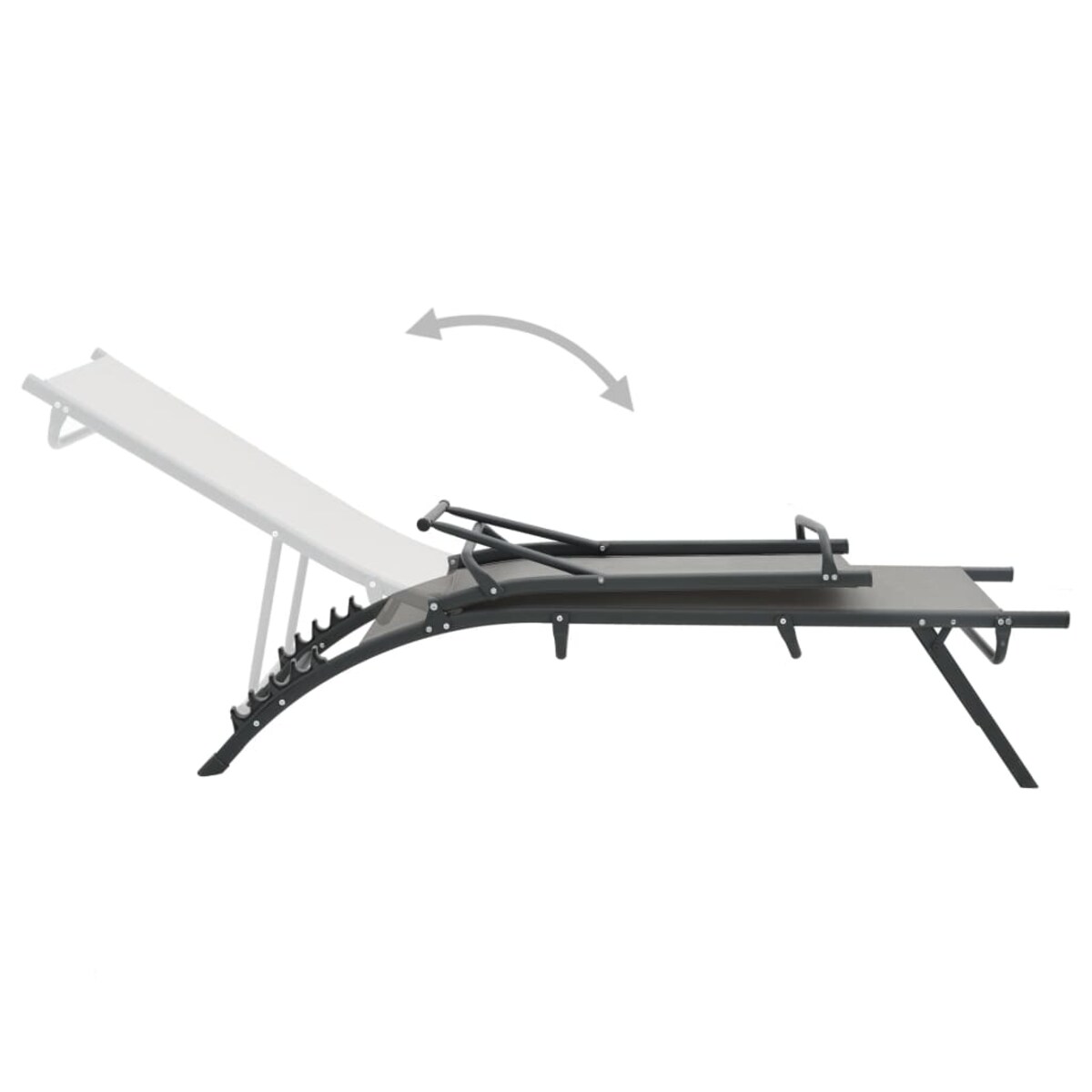 vidaXL Leżaki, 2 szt., textilene i stal