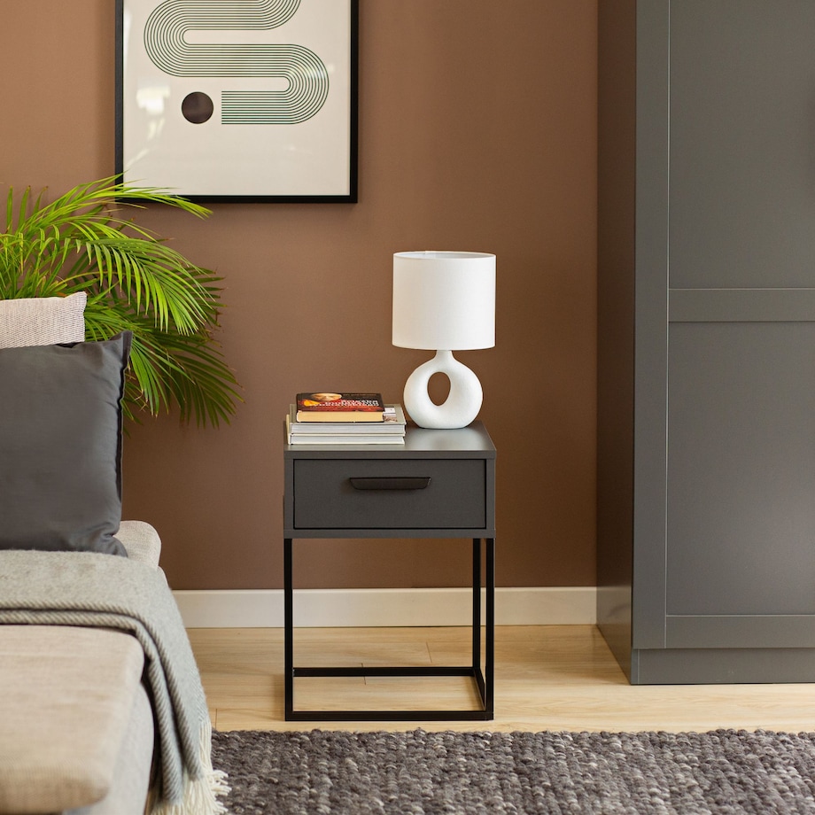 Konsimo RECTUS Zestaw stolików nocnych 2szt.w kolorze antracytowym