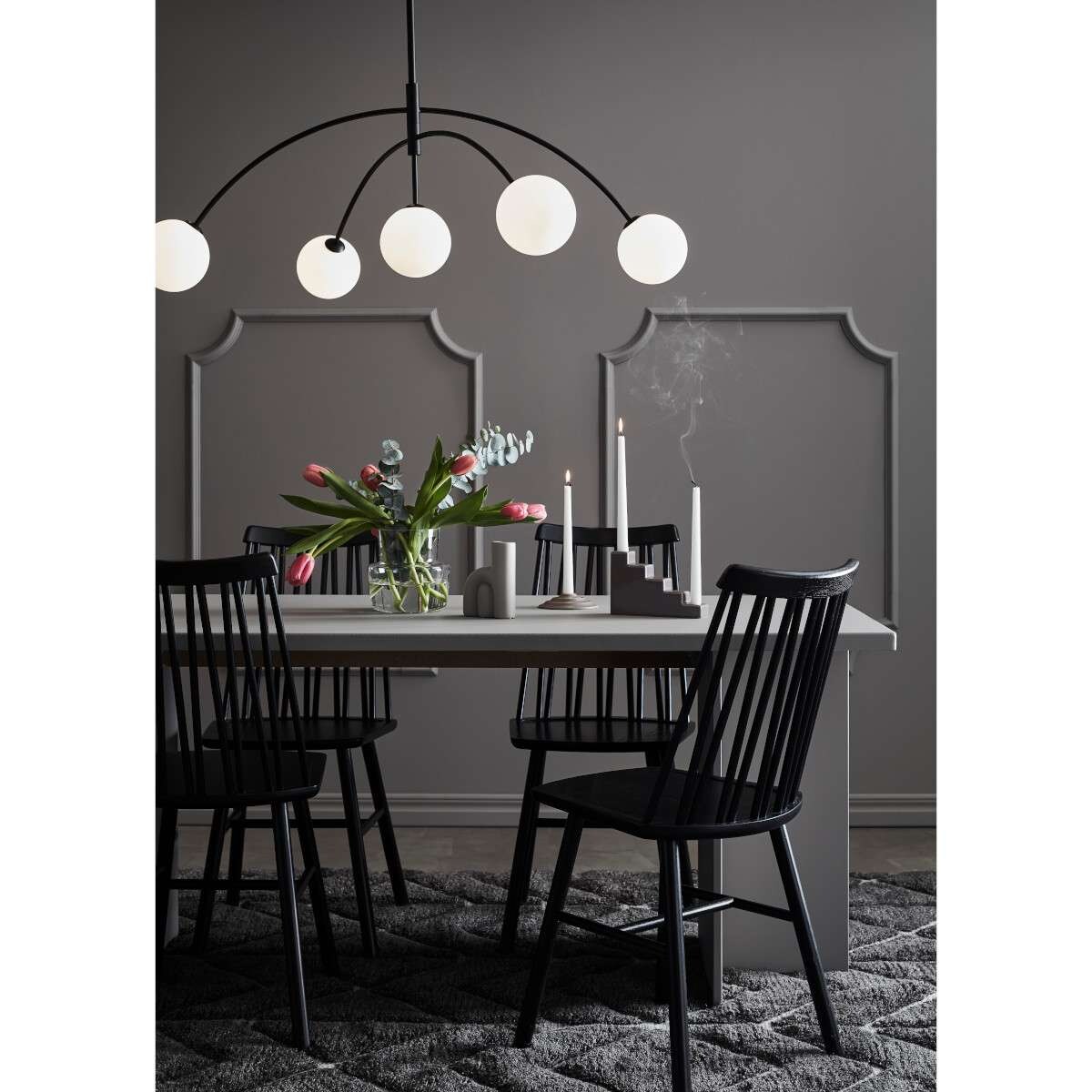 LAMPA wisząca HEAVEN 107560 Markslojd metalowa OPRAWA zwis kule szklane balls czarne białe