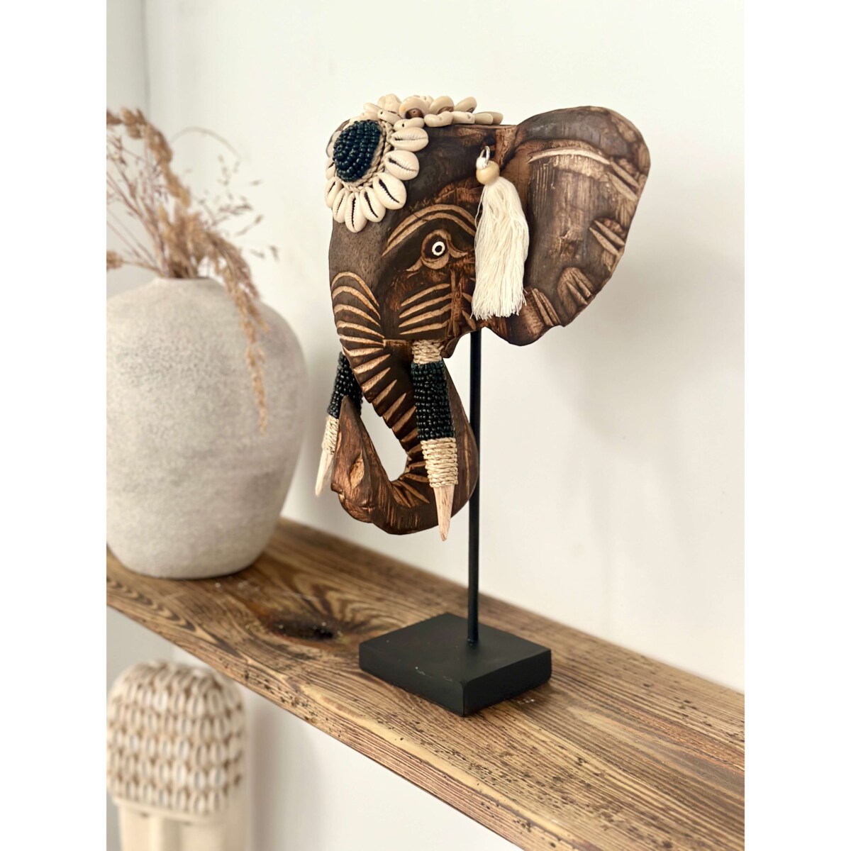 FIGURKA DEKORACYJNA SŁOŃ BRĄZOWY