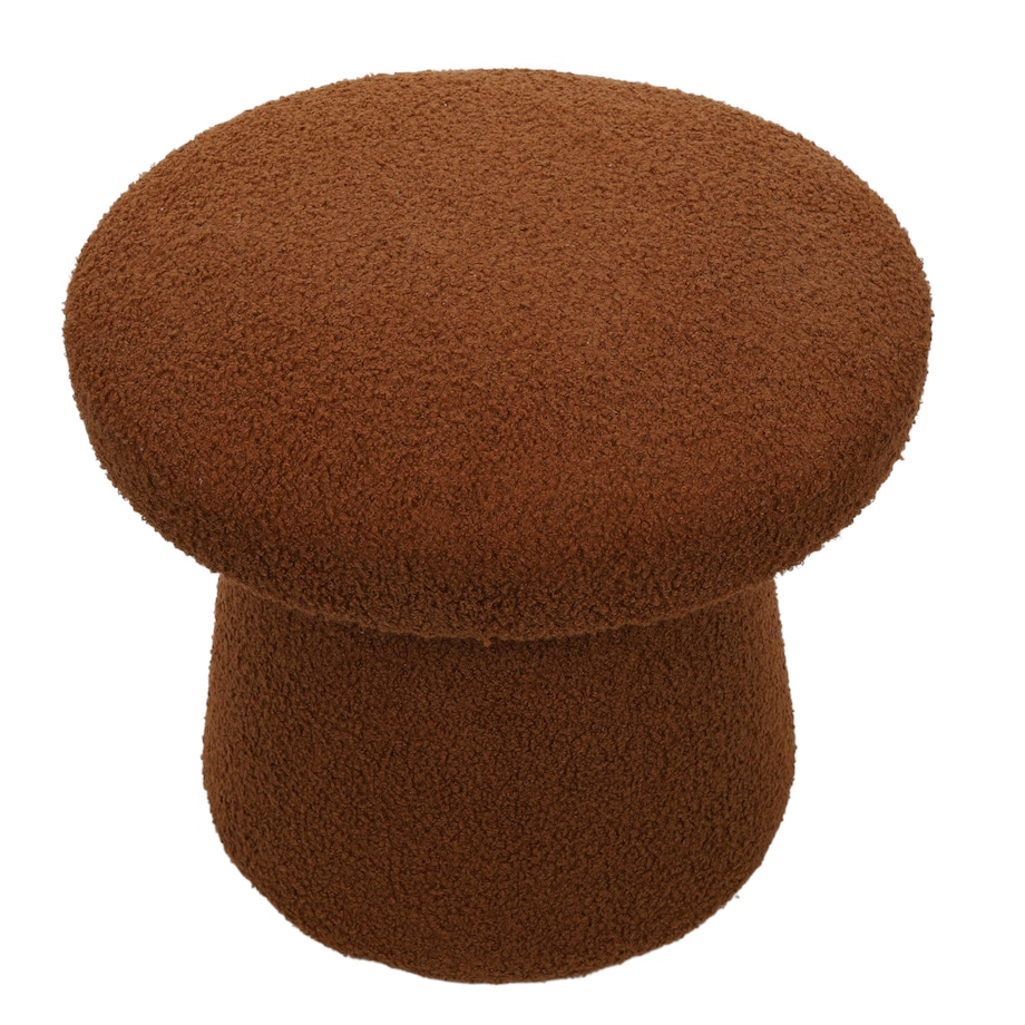 Pufa okrągła tapicerowana TEDDY grzybek boucle, Ø 43 x 38 cm
