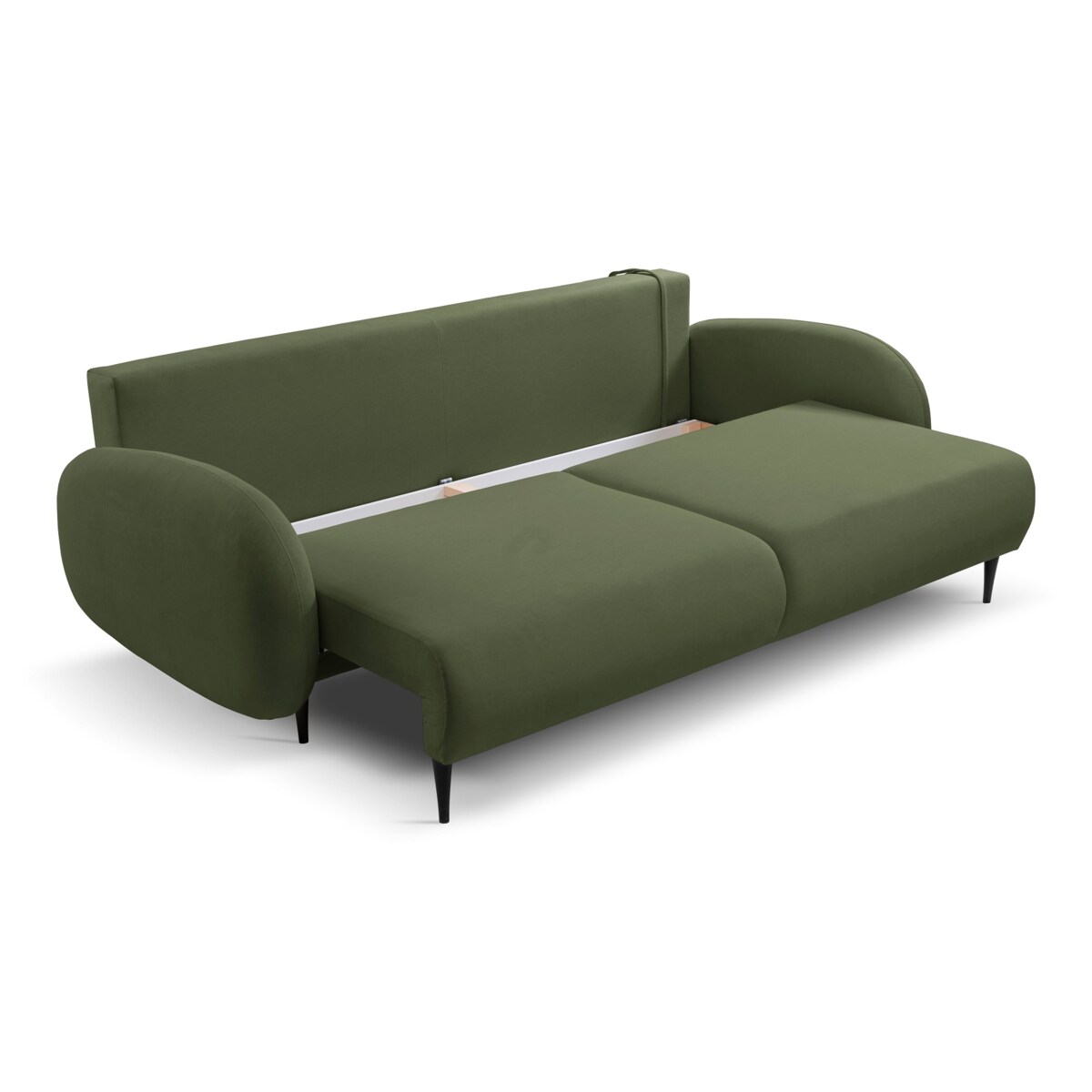 Nowoczesna sofa z funkcją spania SOFTI- CIEMNA ZIELEŃ