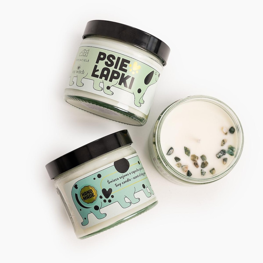 Świeca sojowa o zapachu Psich łapek