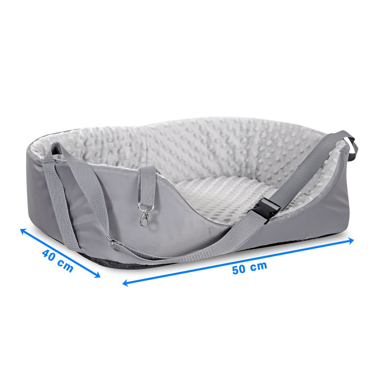 Transporter Samochodowy Posłanie Dla Zwierząt Psa Kota 50X40 Cm Szary