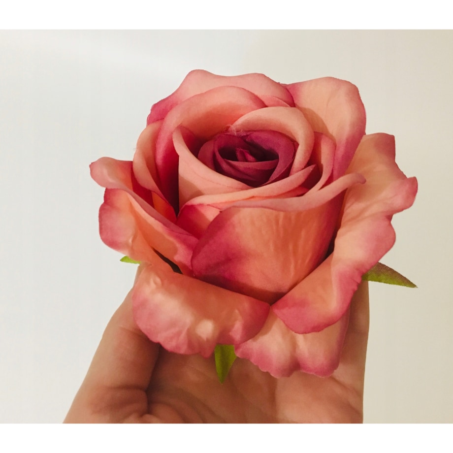 6x Róża sztuczna wyrobowa do wiązanek główka pąk święta kwiaty róże duże