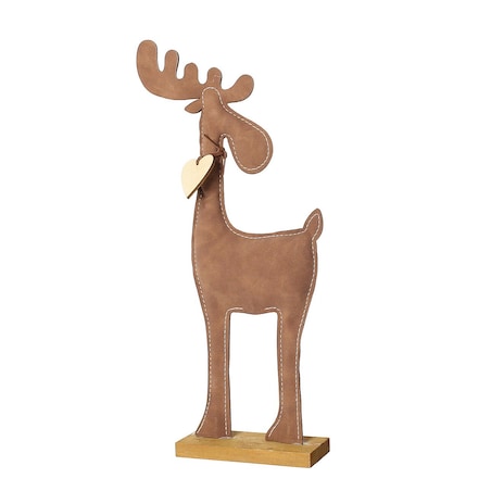 Figurka dekoracyjna Arvid II 12x5x34 cm boże narodzenie, święta, świąteczne, beżowy-brązowy-naturalny, 12x5x34 cm