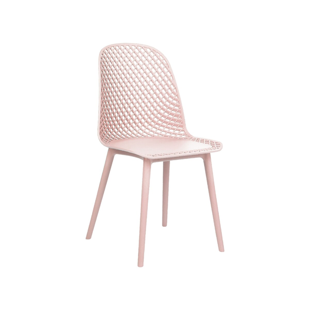 Zestaw 4 krzeseł do jadalni różowy EMORY