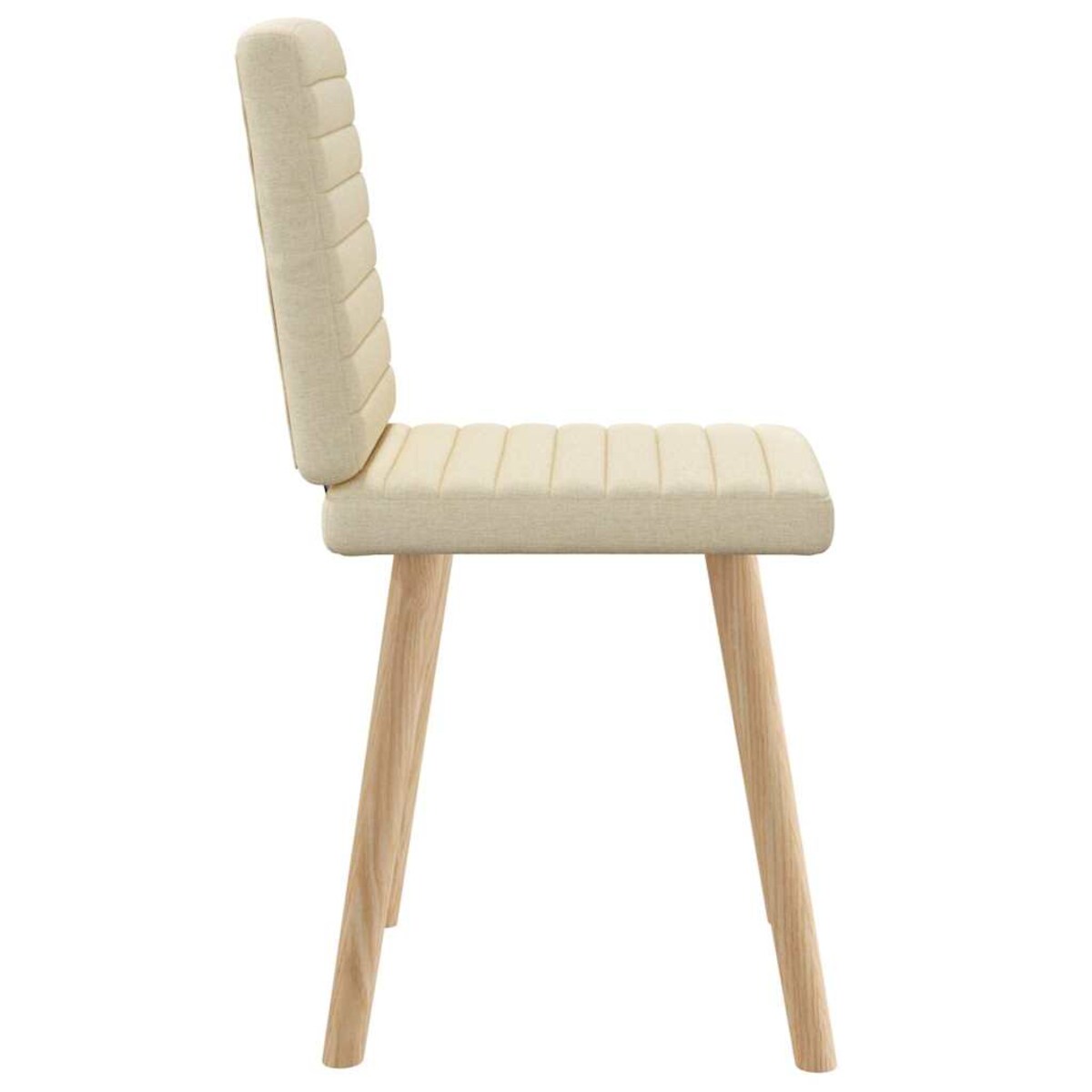 vidaXL Krzesła stołowe, 2 szt., kremowe, obite tkaniną