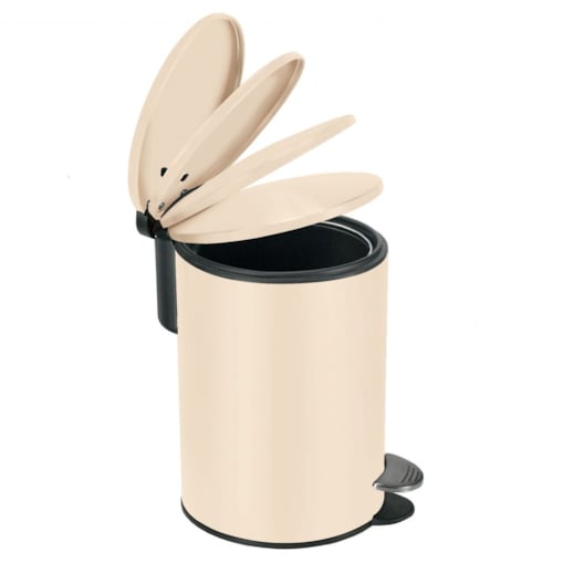 Kleine Wolke Silence Kosz łazienkowy beżowy wkład/ciche zamykanie 3 litry