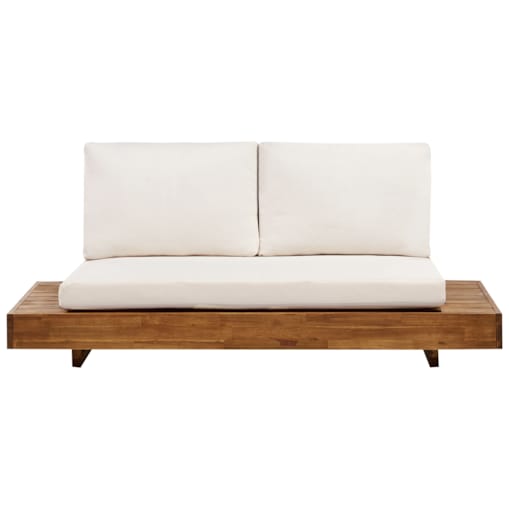 Sofa dwuosobowa MARETTIMO Certyfikowane drewno akacjowe Jasne drewno