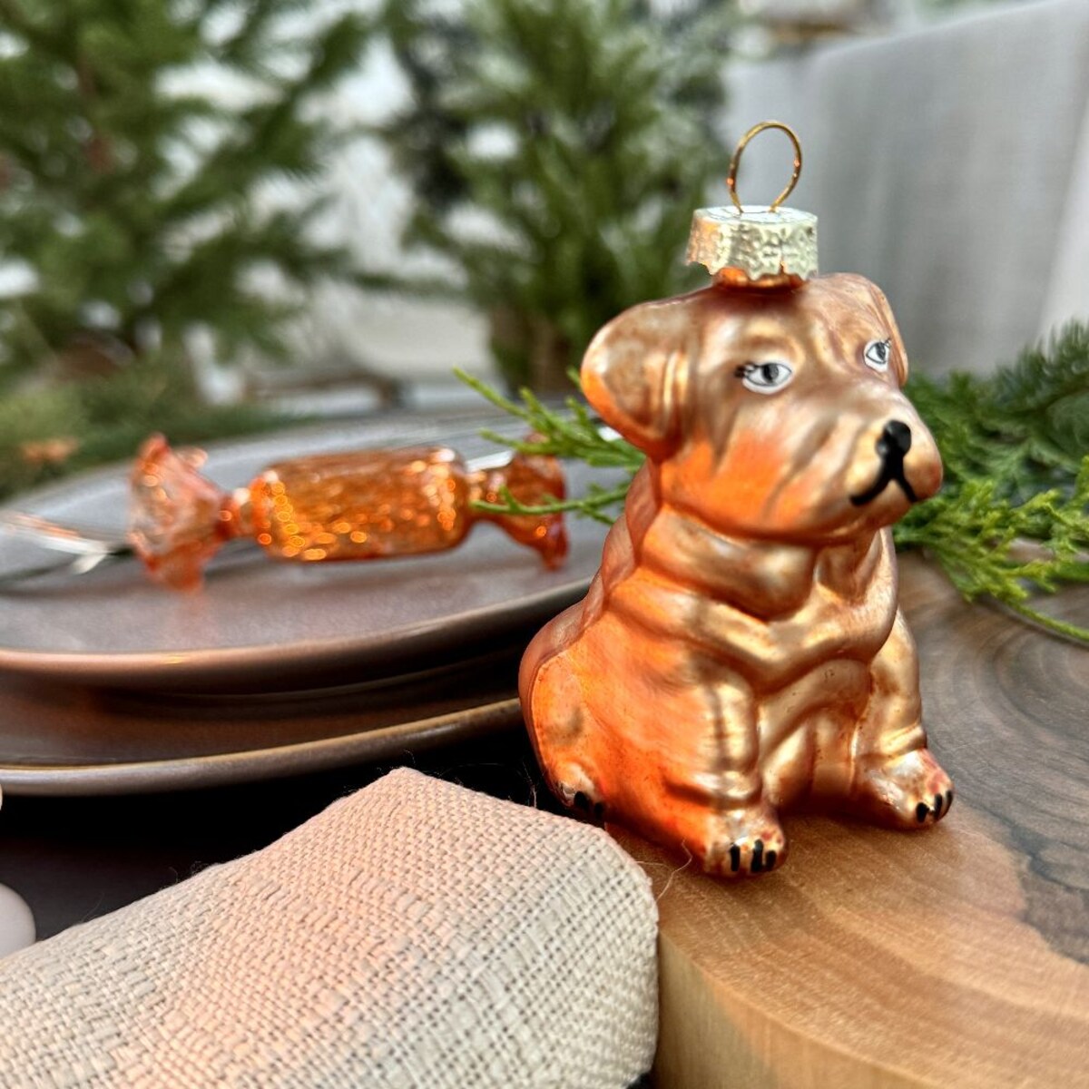 VILLA ITALIA Bombka szklana CUKIEREK orange 12 cm