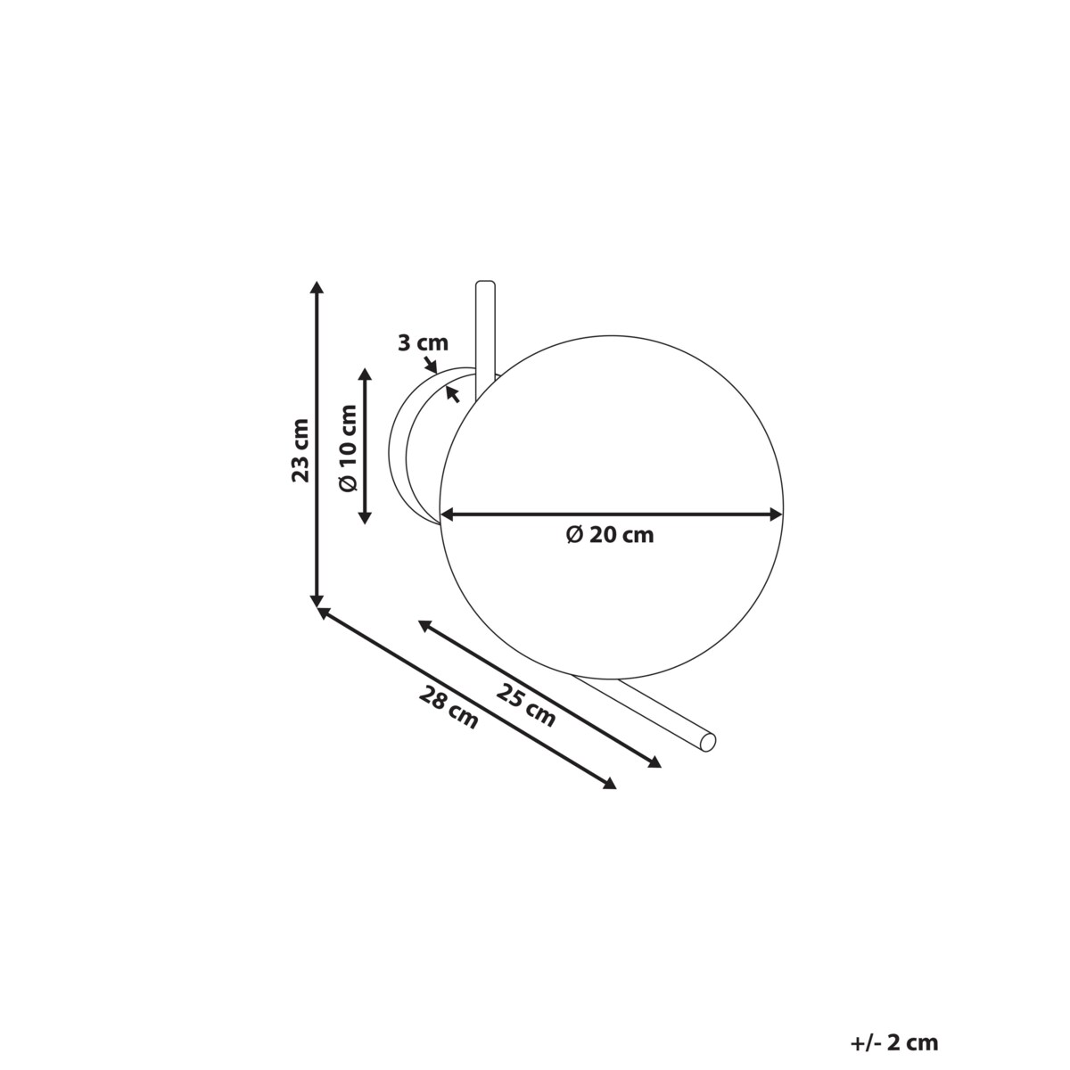 Zestaw 2 lamp ściennych LIZONNE Metal Złoty