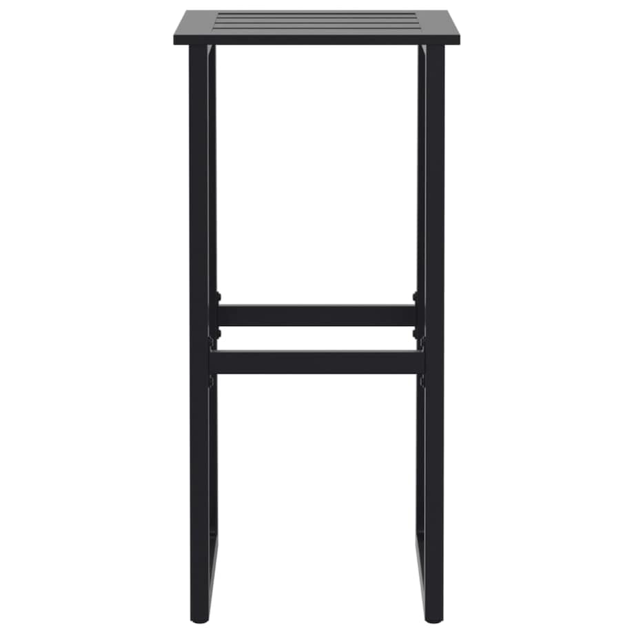 vidaXL Stołki barowe, 2 szt., czarne, 38x38x80 cm, malowana stal