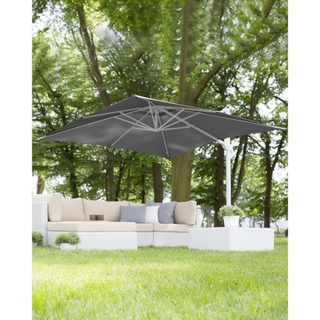 Parasol ogrodowy na wysięgniku 250 cm MONZA Ciemnoszary