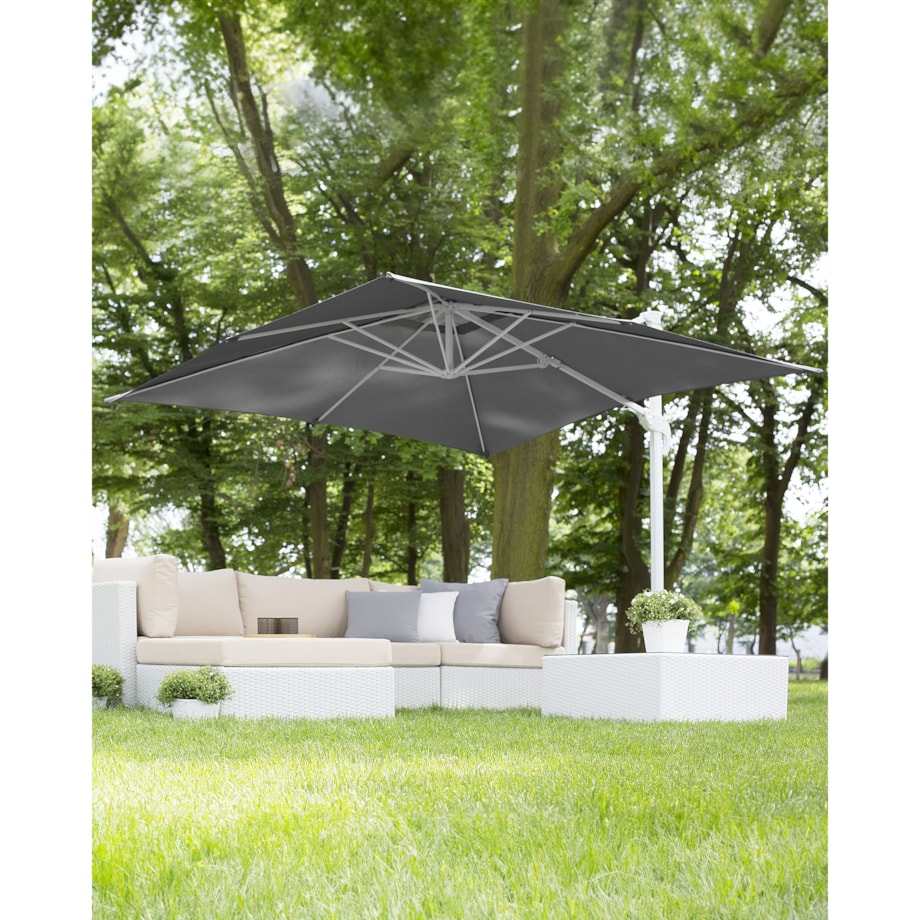 Parasol ogrodowy na wysięgniku 250 cm MONZA Ciemnoszary