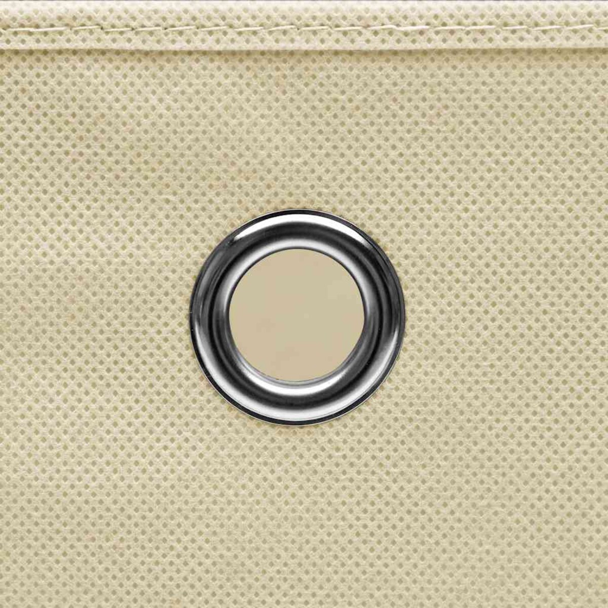 vidaXL Pudła z pokrywami, 10 szt., kremowe, 32x32x32 cm, tkanina