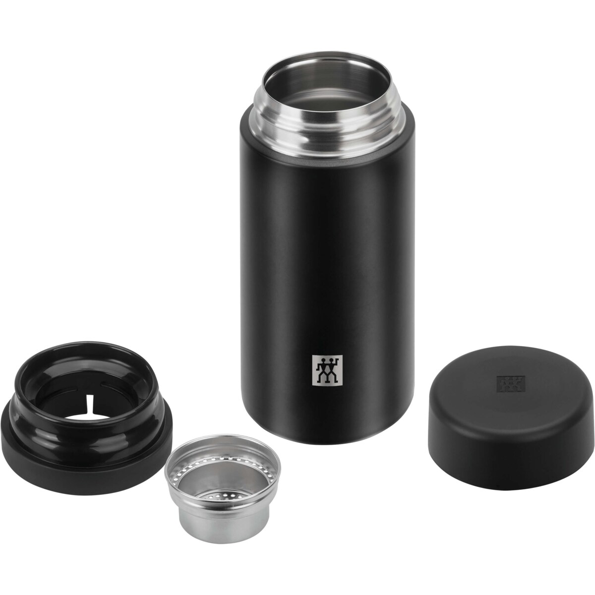 Pojemnik termiczny z zaparzaczem do herbaty i owoców Zwilling Thermo - Czarny, 420 ml