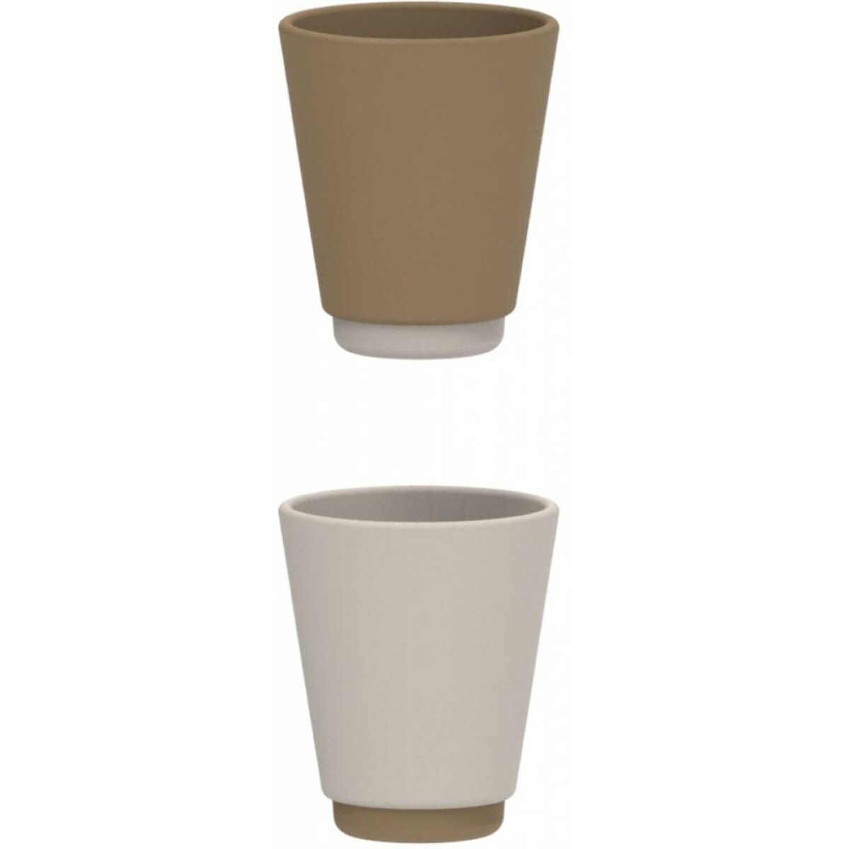 Liewood - Silikonowe kubki Rachel 2-pak - Oat/sandy mix