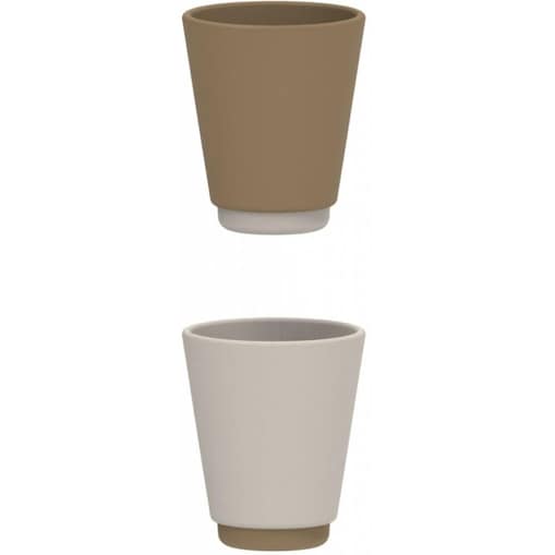 Liewood - Silikonowe kubki Rachel 2-pak - Oat/sandy mix