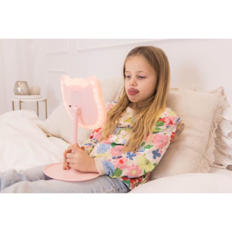 INNOGIO GIOPERFECT Pink Heart lusterko kosmetyczne z podświetleniem LED