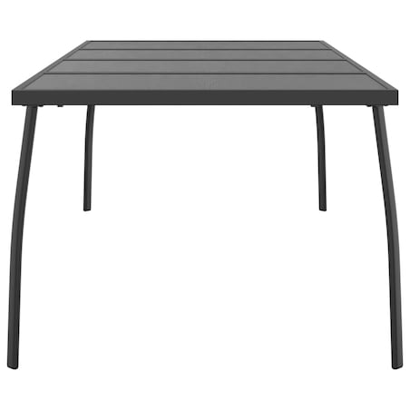 vidaXL Stolik ogrodowy, antracytowy, 200x100x72 cm, stalowa siatka