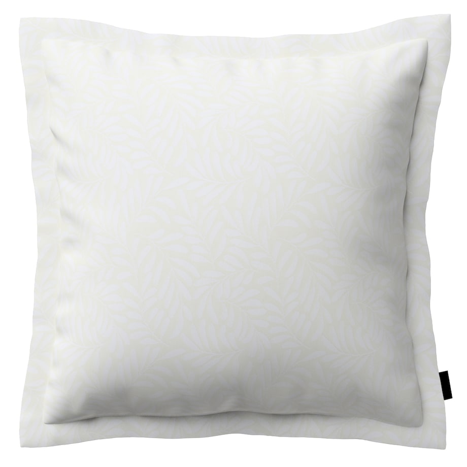 Poszewka Mona na poduszkę 45x45 śmietankowa biel, listki