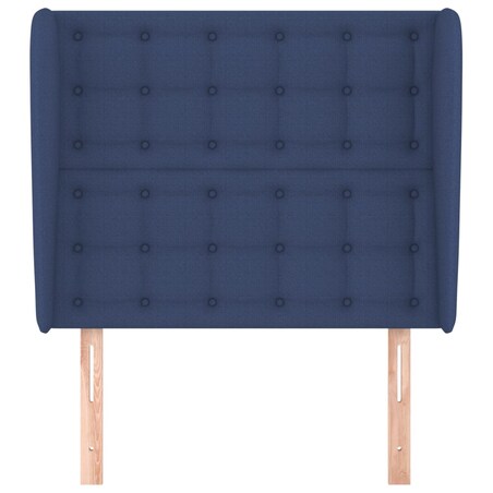 vidaXL Zagłówek uszak, niebieski, 83x23x118/128 cm, tkanina