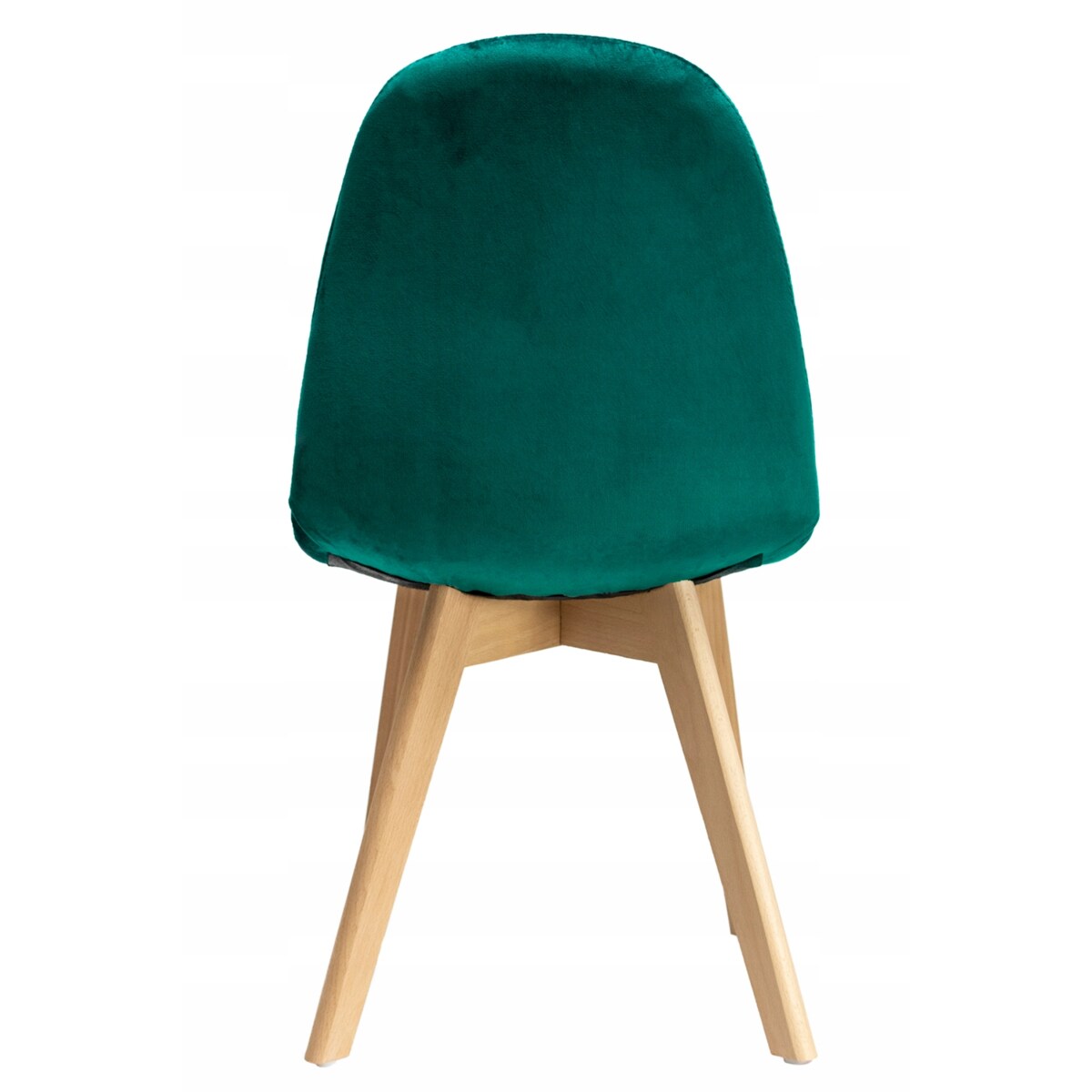 Krzesło tapicerowane welurowe COLIN zielone