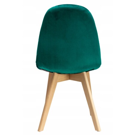 Krzesło tapicerowane welurowe COLIN zielone