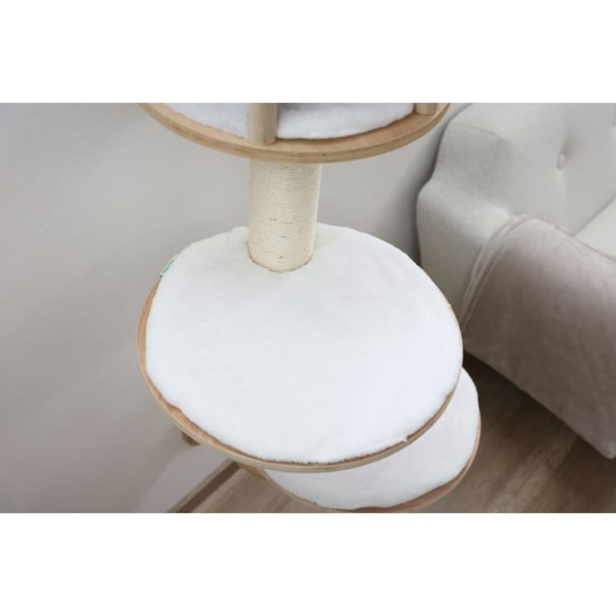 Kerbl Drapak na ścianę dla kota Dolomit, 168 cm, biały, 81500