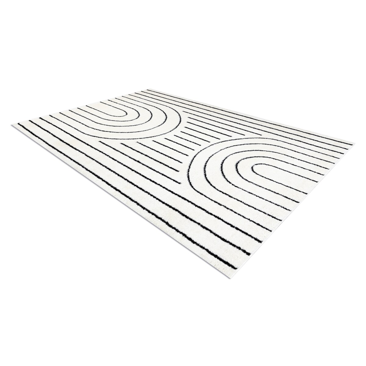 Dywan MODE 8494 geometryczny krem / czarny 120x170 cm