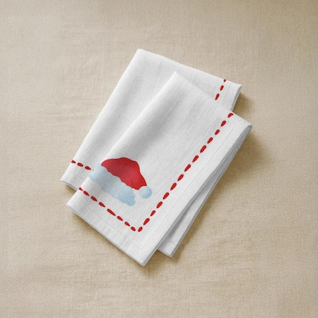 Serwetki świąteczne - Minimalistyczna czapka (2szt.)